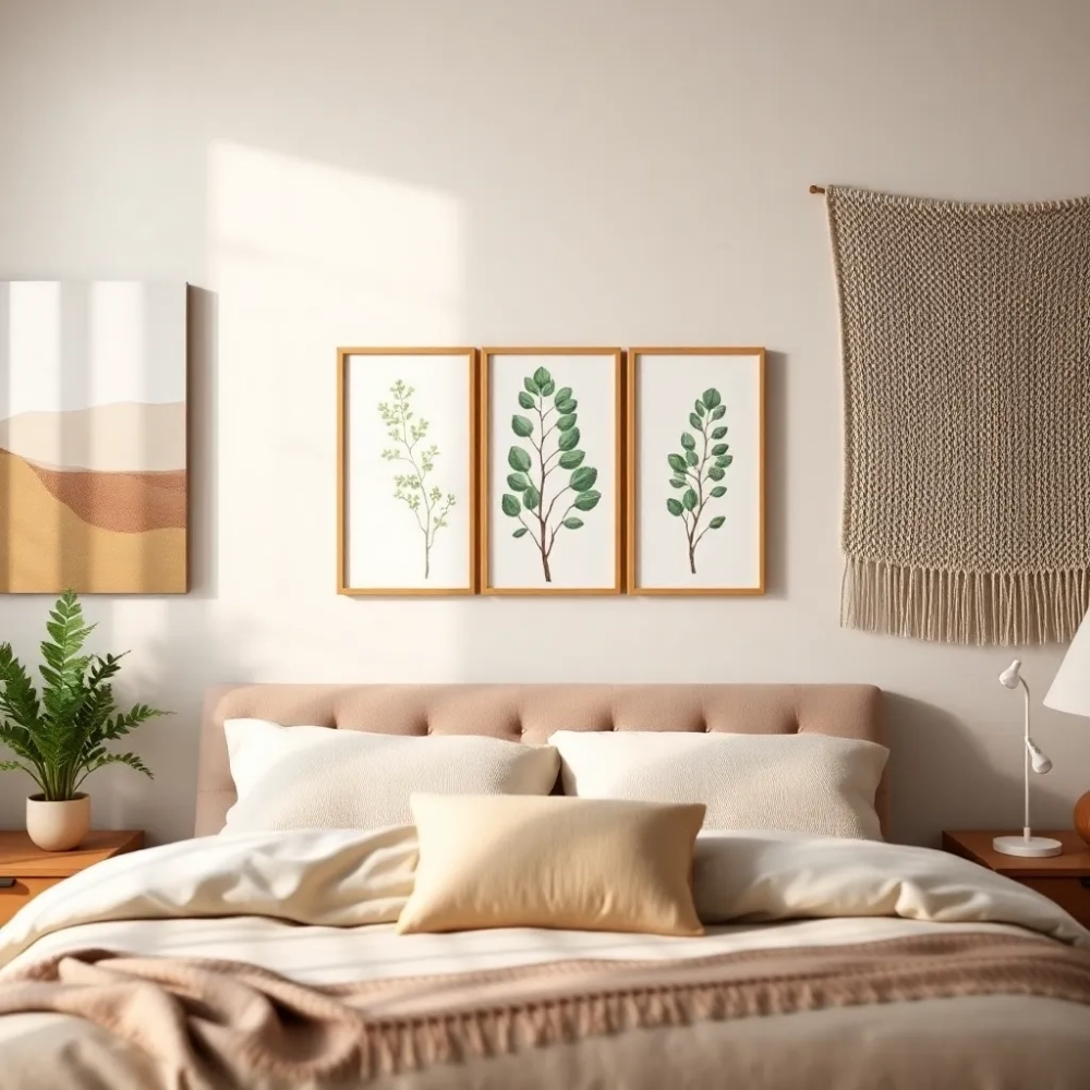 Co na ścianę nad łóżkiem w sypialni