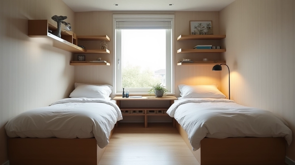 jak ustawić dwa łóżka w małym pokoju