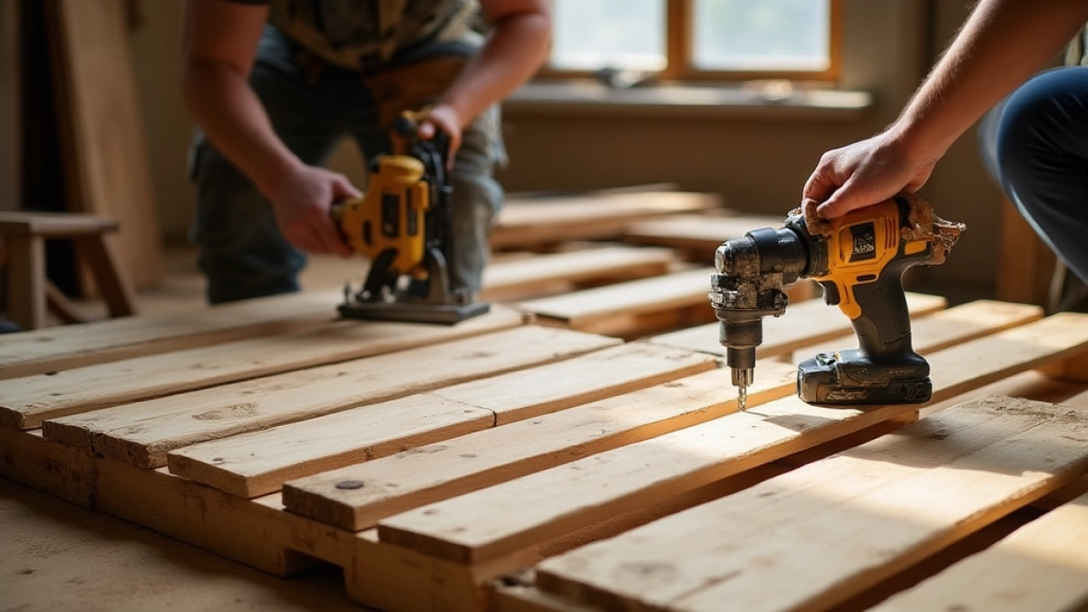 łóżko z palet  jak zrobić