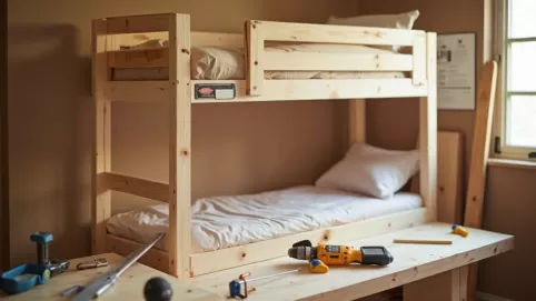 budowa łóżka piętrowego