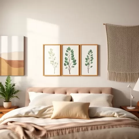 Co na ścianę nad łóżkiem w sypialni