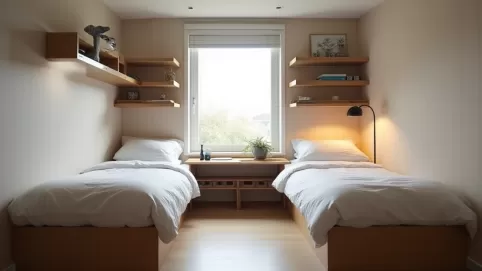 jak ustawić dwa łóżka w małym pokoju