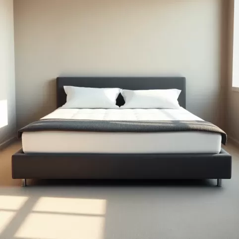 Wygodne łóżko do spania z materacem